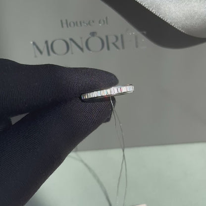 Hõbesõrmus moissaniitidega „Triple Diamond Via“