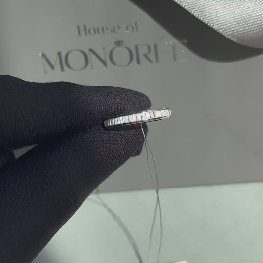 Hõbesõrmus moissaniitidega „Triple Diamond Via“