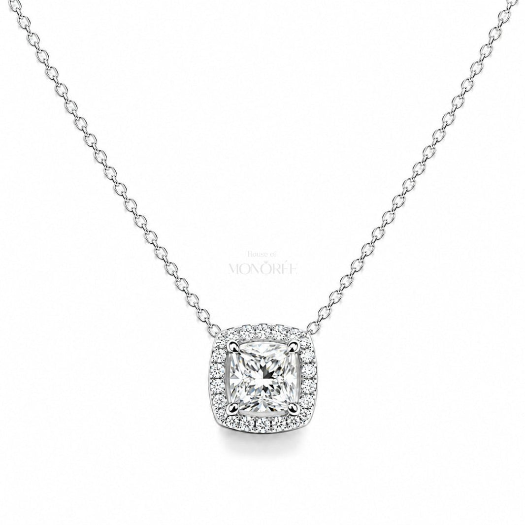 Moissanite’iga hõbekett „Éclisse“ - MONOREE